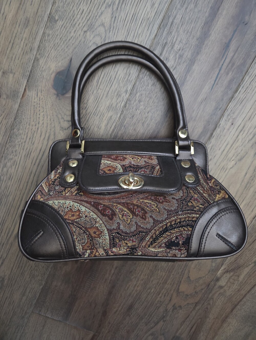 Paisley Tapestry Print Hand Bag